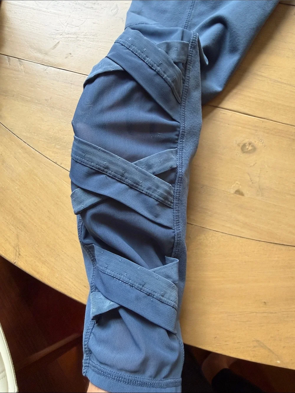 Athleta Navy Blue Crisscross Side Leggings